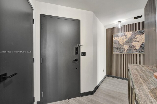 interior space featuring light hardwood / wood-style floors