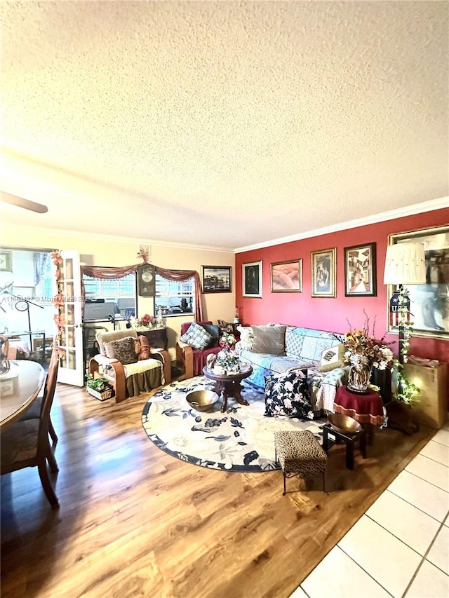 1811 Jefferson St Unit 210, Hollywood, FL 33020 - dining room featuring a textured ceiling, crown molding, and wood finished floors