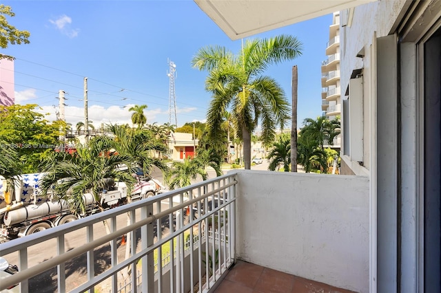 view of balcony