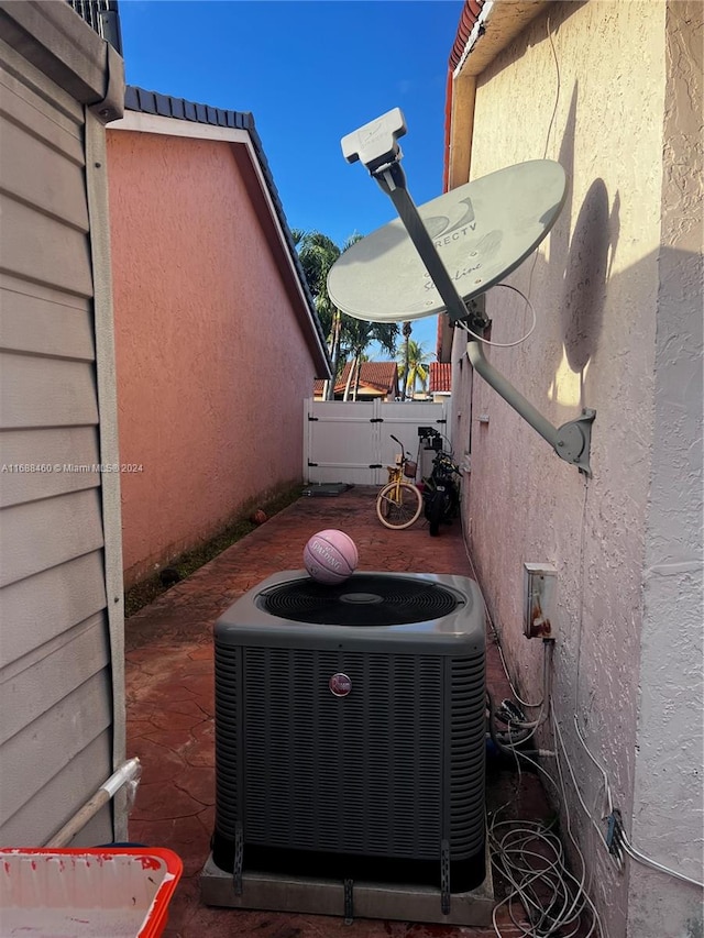 exterior details featuring central AC unit