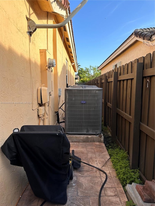 view of patio / terrace with central air condition unit