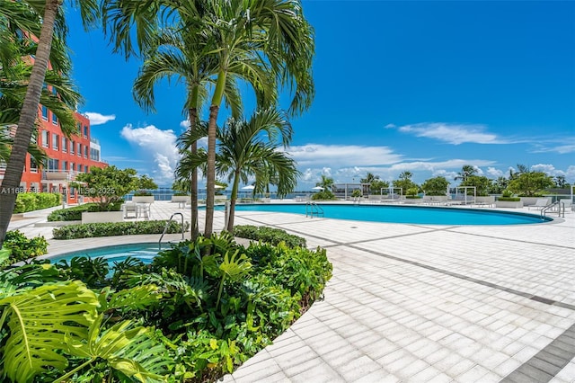 view of pool with a patio area