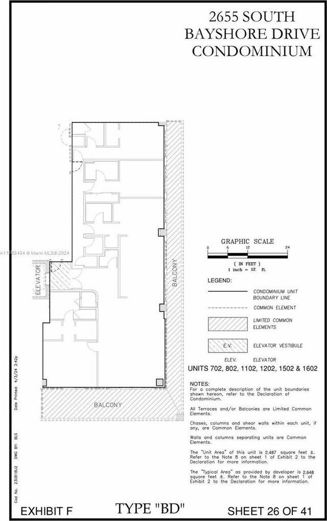 2655 S Bayshore Dr Unit 1602, Coconut Grove, FL 33133 - property floor plan