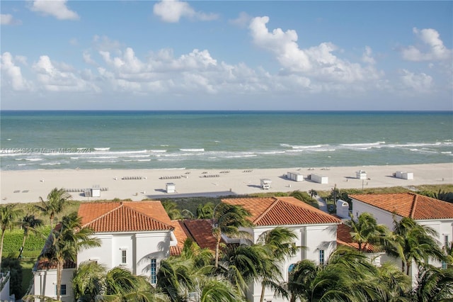 water view with a view of the beach