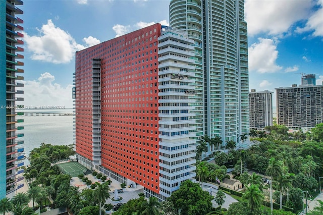 view of property featuring a water view