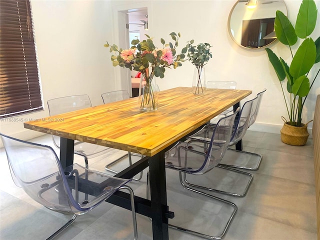 view of dining area