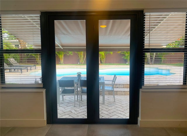 entryway with french doors