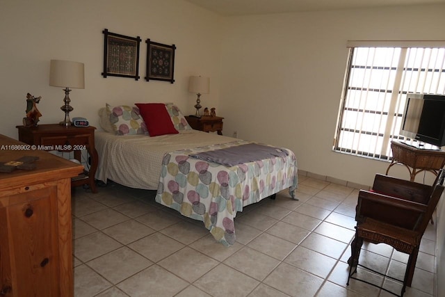 view of tiled bedroom