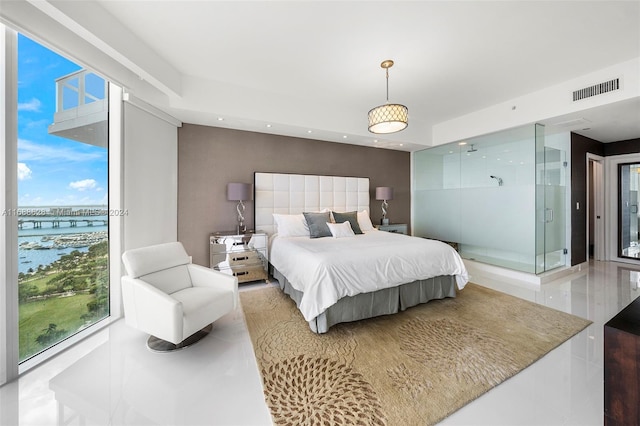 view of tiled bedroom