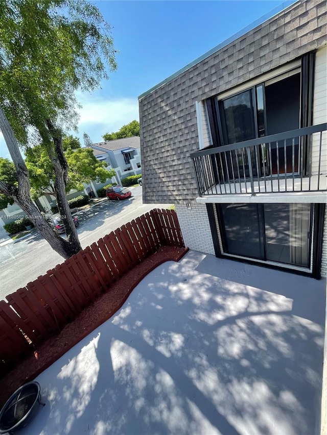 view of patio / terrace featuring a balcony