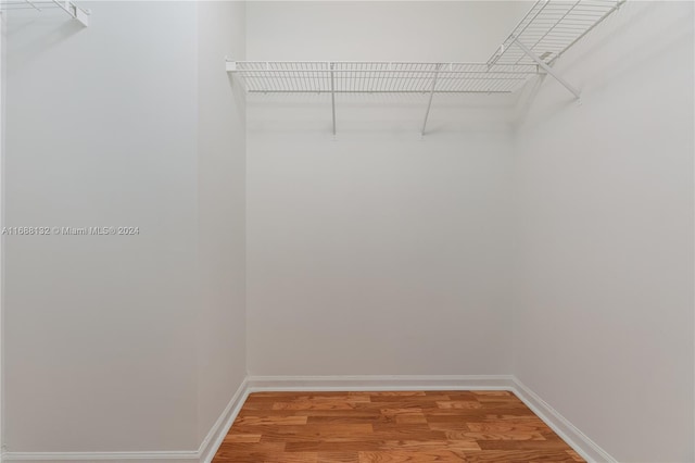 spacious closet featuring hardwood / wood-style floors