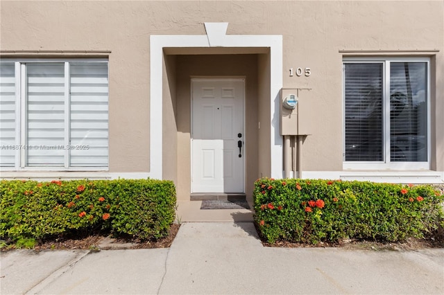 view of exterior entry