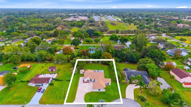 2940 SW 155th Ln, Davie, FL 33331 - aerial perspective of suburban area featuring property boundaries highlighted