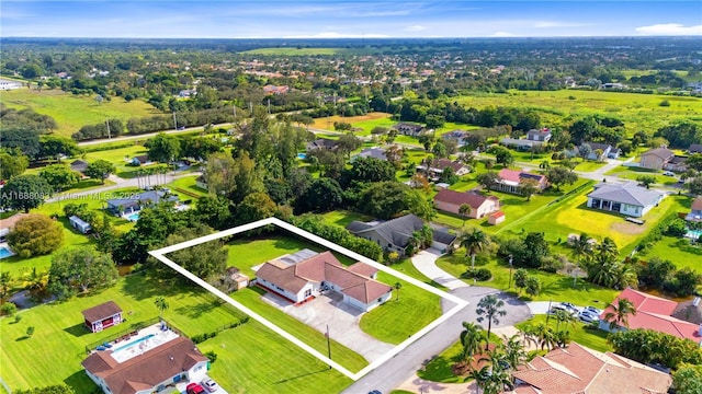 2940 SW 155th Ln, Davie, FL 33331 - aerial perspective of suburban area featuring property boundaries highlighted