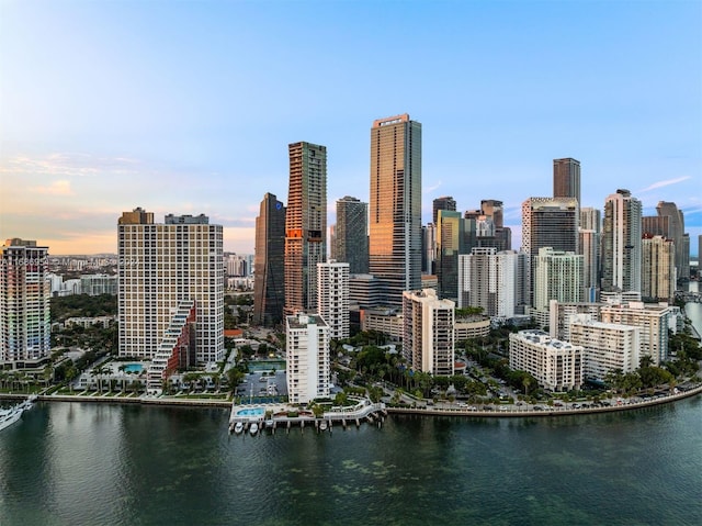 1451 Brickell Ave Unit 2205, Miami, FL 33131 - view of city skyline featuring a nearby body of water
