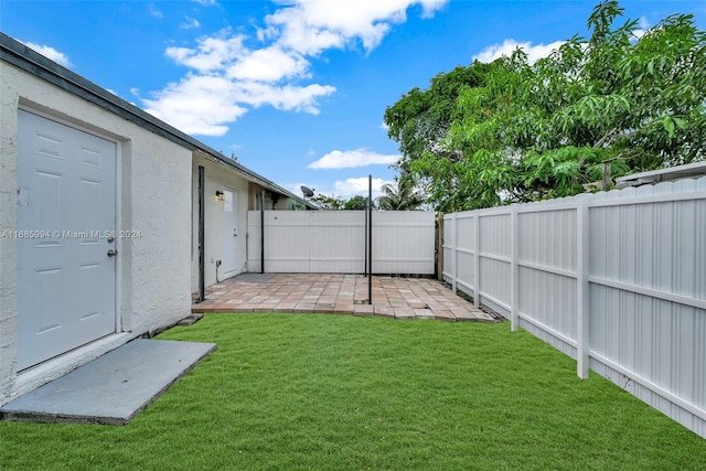 view of yard with a patio