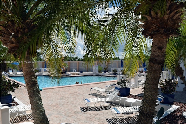 view of pool with a patio