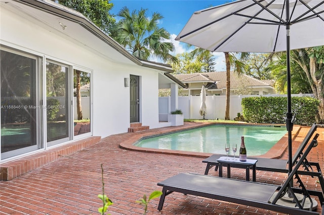 view of pool with a patio area