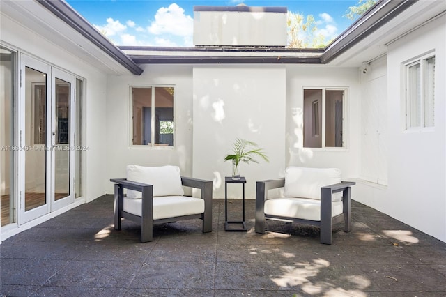 view of patio with french doors