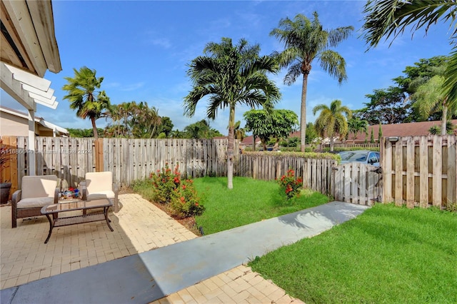 view of yard with a patio