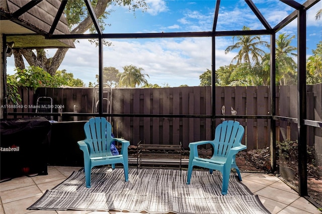 view of sunroom