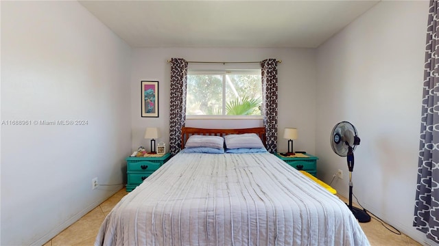 view of tiled bedroom