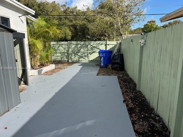 view of patio with a fenced backyard