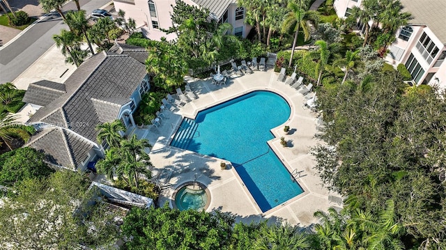 view of pool with a patio area