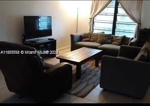 view of tiled living room