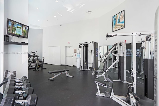 view of exercise room