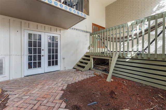 exterior space with french doors