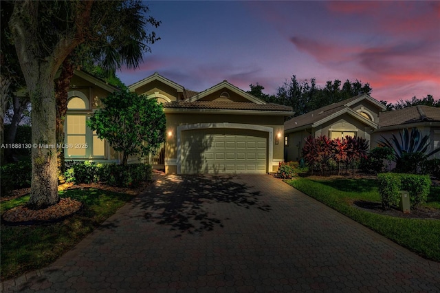 view of front of house featuring a garage