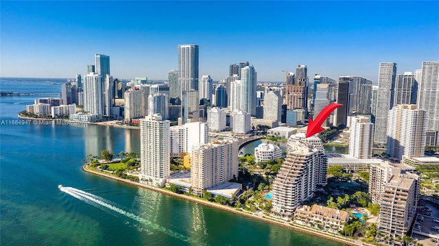 view of city featuring a water view