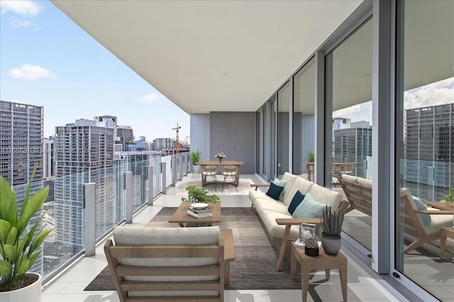 balcony with an outdoor hangout area