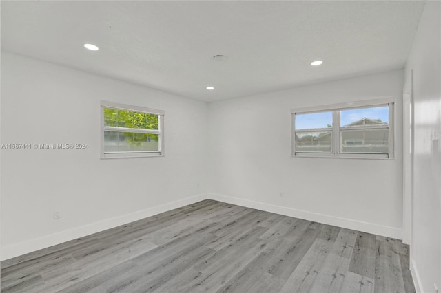 empty room featuring light hardwood / wood-style floors