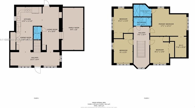 837 El Rado St, Coral Gables, FL 33134 - floor plan / room layout
