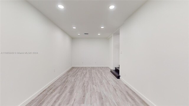 837 El Rado St, Coral Gables, FL 33134 - spare room with recessed lighting, light wood-style flooring, and baseboards