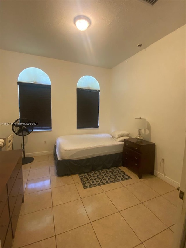 view of tiled bedroom