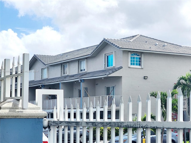 exterior space with a balcony