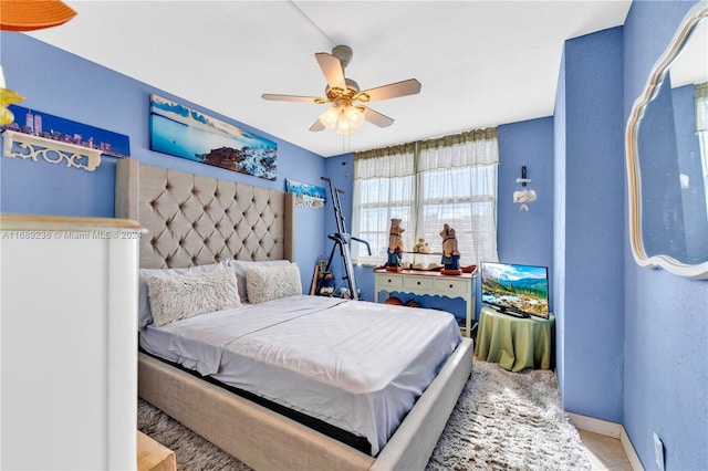 bedroom with ceiling fan