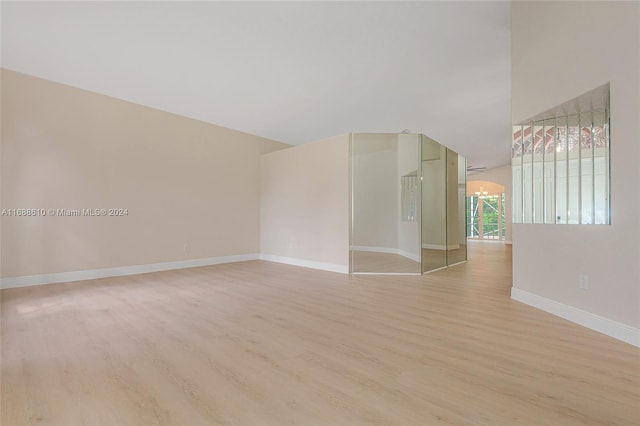 empty room featuring light hardwood / wood-style flooring