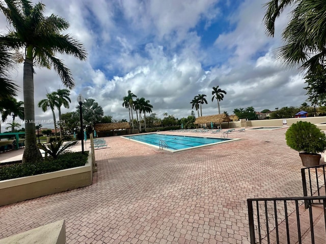 view of pool with a patio