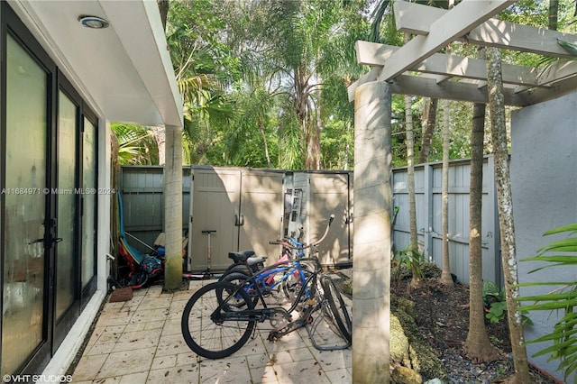 view of patio with a pergola