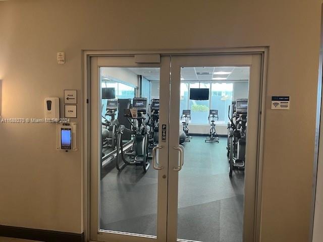 view of exercise room