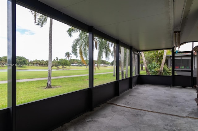 unfurnished sunroom with a healthy amount of sunlight