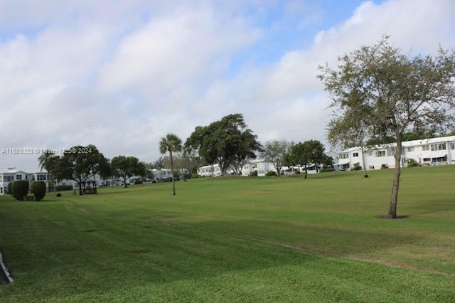 surrounding community featuring a lawn