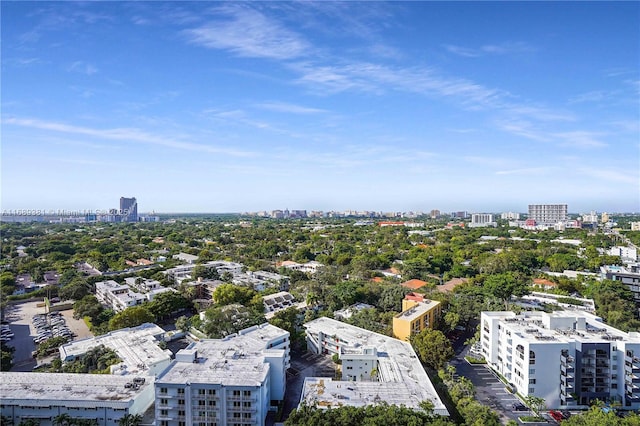 aerial view with a view of city