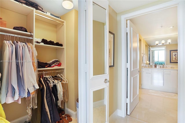 closet with a sink