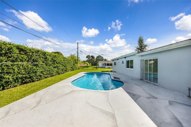 view of pool with a patio area