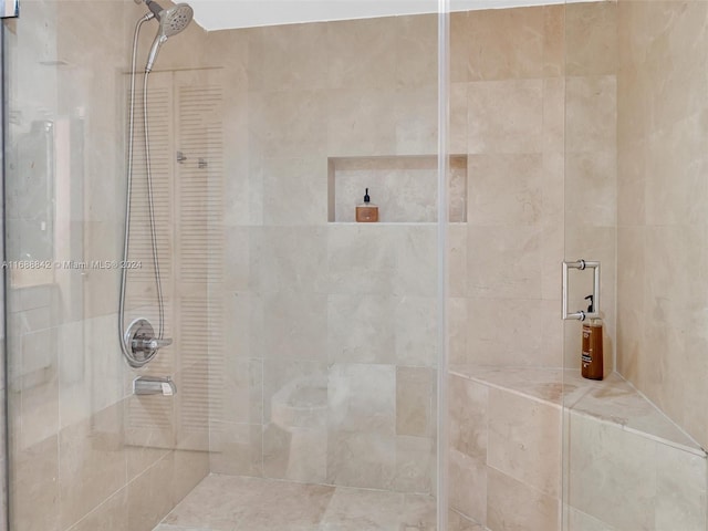 bathroom with an enclosed shower